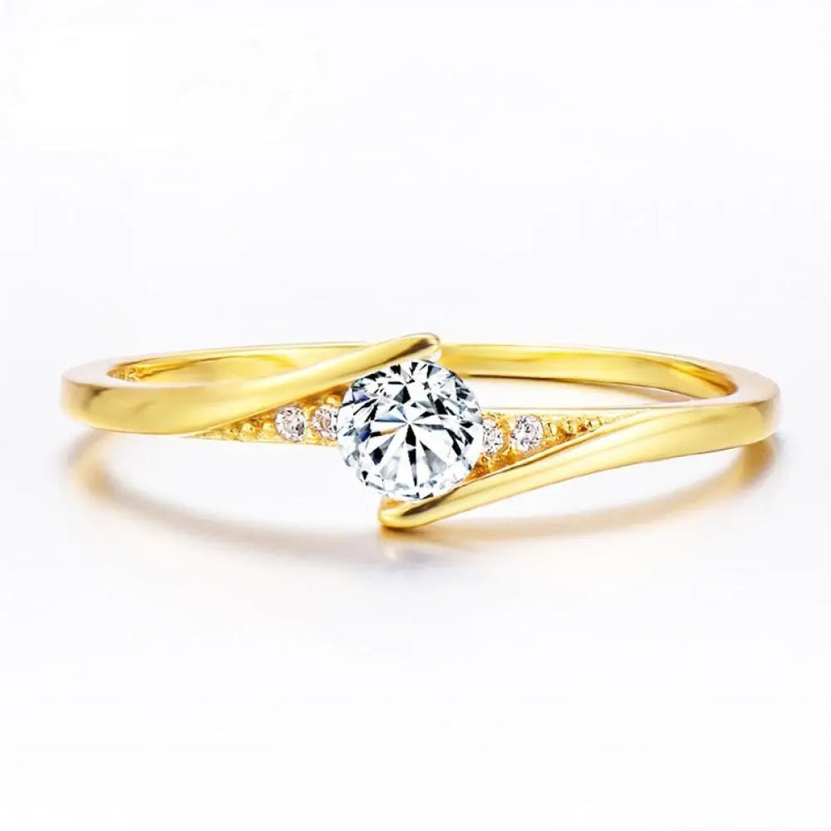 New Engagement Ring Real 100% 14K Ring  Jewelry - Premium  from vistoi shop - Just $27.99! Shop now at vistoi shop