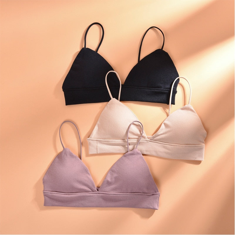 Summer Women Bra French Triangle Tube Top Seamless Bras