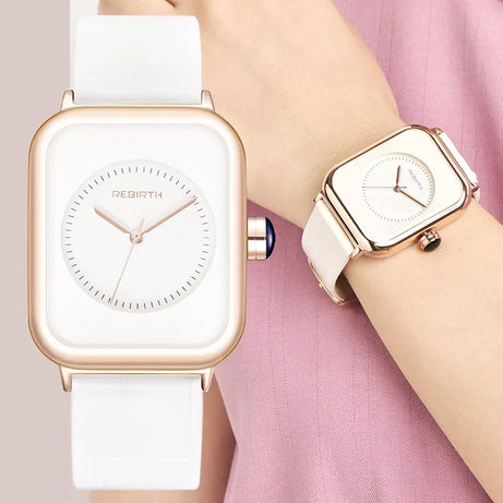 Women Wrist Watch 2023 White Leather Ladies Quartz - Premium  from vistoi shop - Just $29.99! Shop now at vistoi shop