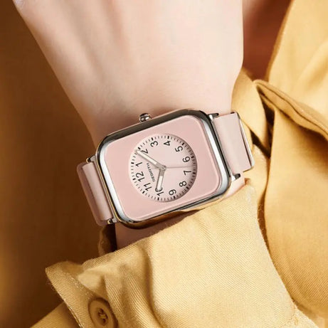 Square Dial Women Rubber Watch Band Wrist Watches 2023 Pink - Premium  from vistoi shop - Just $29.99! Shop now at vistoi shop