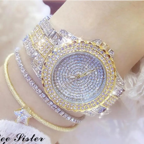 Full Diamond Watches Gold Women Crystal Brand Bling - Premium  from vistoi shop - Just $39.99! Shop now at vistoi shop