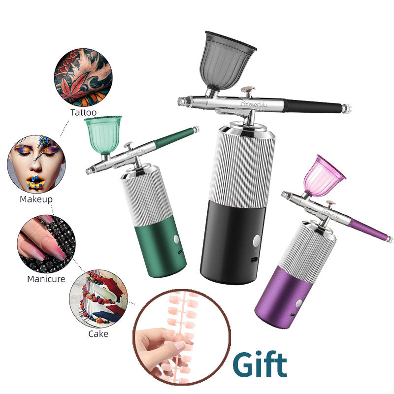 Portable Paint Spray Gun Airbrush Mini Air Compressor Kit for Nail Art - Premium  from vistoi shop - Just $29.99! Shop now at vistoi shop