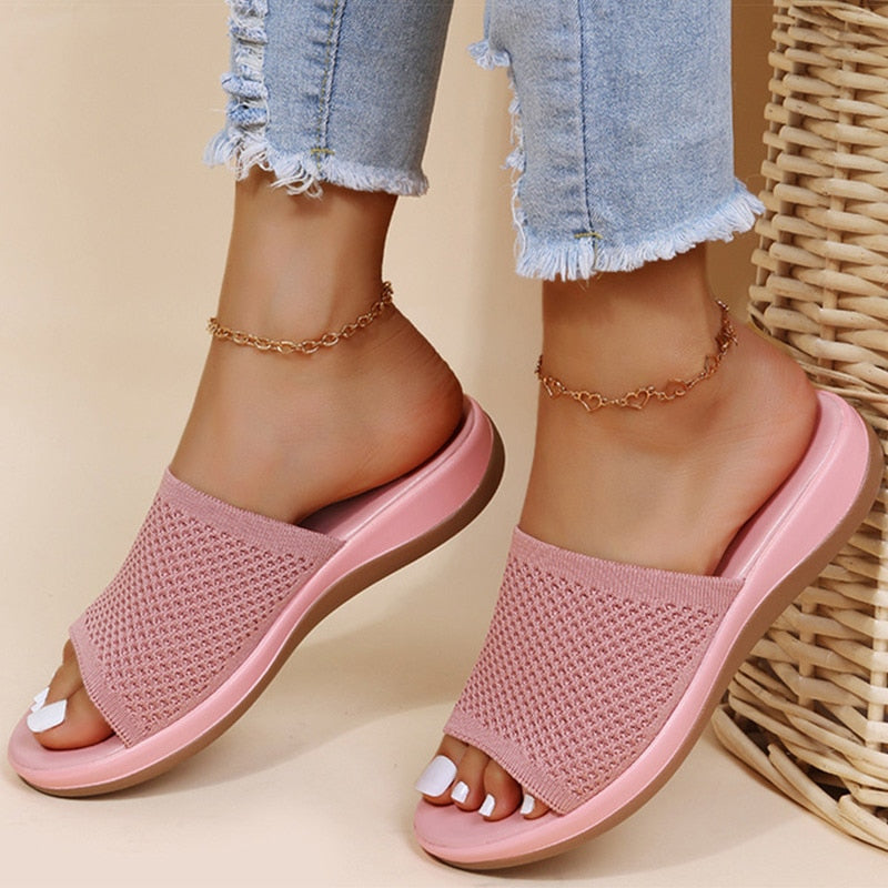 Sandals Women Elastic Casual Indoor Outdoor Slipper Summer Sandals For Beach - Premium  from vistoi shop - Just $29.99! Shop now at vistoi shop