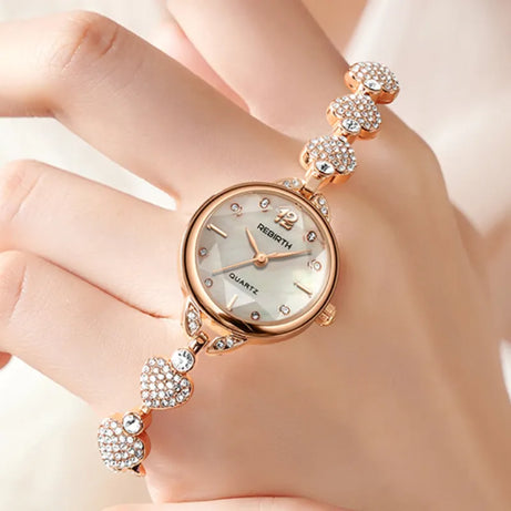 Rose Gold Watch Heart Love pattern Women Bracelet - Premium  from vistoi shop - Just $33.99! Shop now at vistoi shop