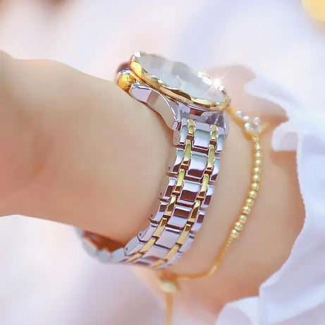 Diamond Women Watch Luxury Brand 2022 Rhinestone Elegant Ladies Watches Rose Gold Clock Wrist Watches for Women Relogio Feminino - Premium  from vistoi shop - Just $36.99! Shop now at vistoi shop
